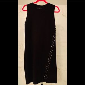All Saints black knit dress with Metal Detail